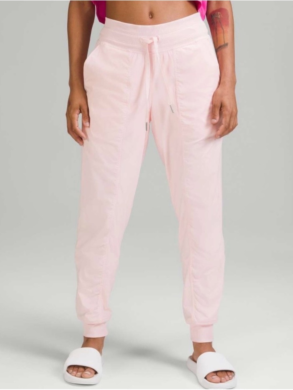 Lululemon Dance Studio Mid-Rise Lined Jogger In the color Strawberry Milkshake